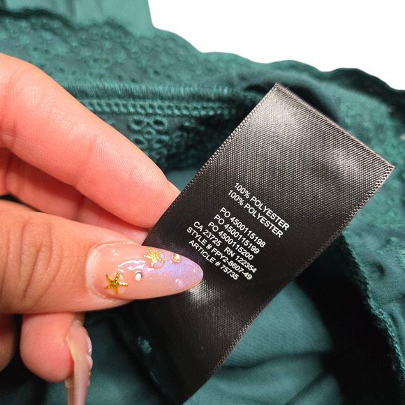 Aritzia Sunday Best Bibi Ruffle Emerald Dress Size: XXS - Picture 4 of 6